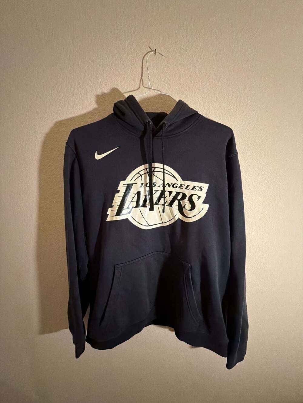 Nike Los Angeles Lakers NBA Black Pullover Hoodie Sweatshirt XL